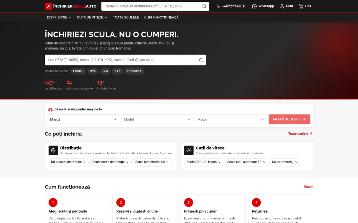 Închirieri Scule Auto - Desktop